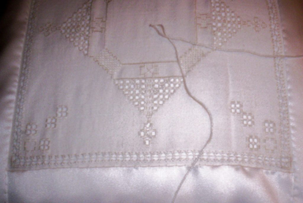 Photo closeup of embroidery