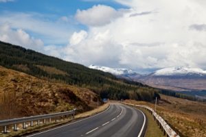 Empty Countryside Road Stock Photo